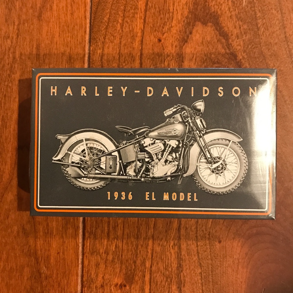 HARLEY-DAVIDSON 1936 EL MODEL TIN WITH MATCHES